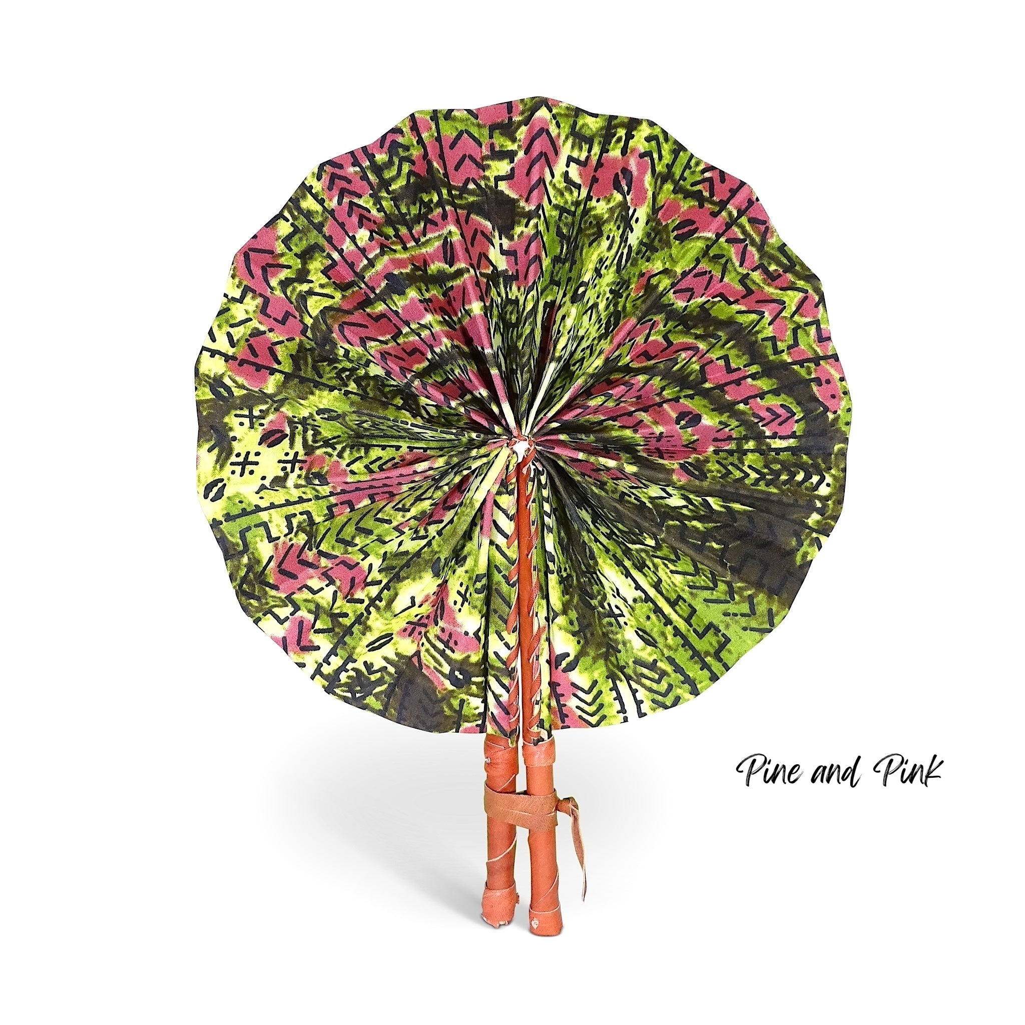 African Fabric Fan - Aqueous (Zero Waste Wovens 🌿) – Ti-a Woven Goods