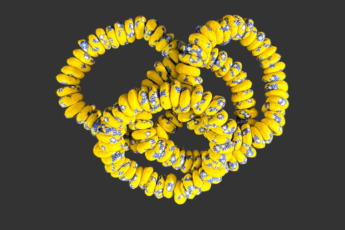 SALE - Hand Painted Glass Bracelet