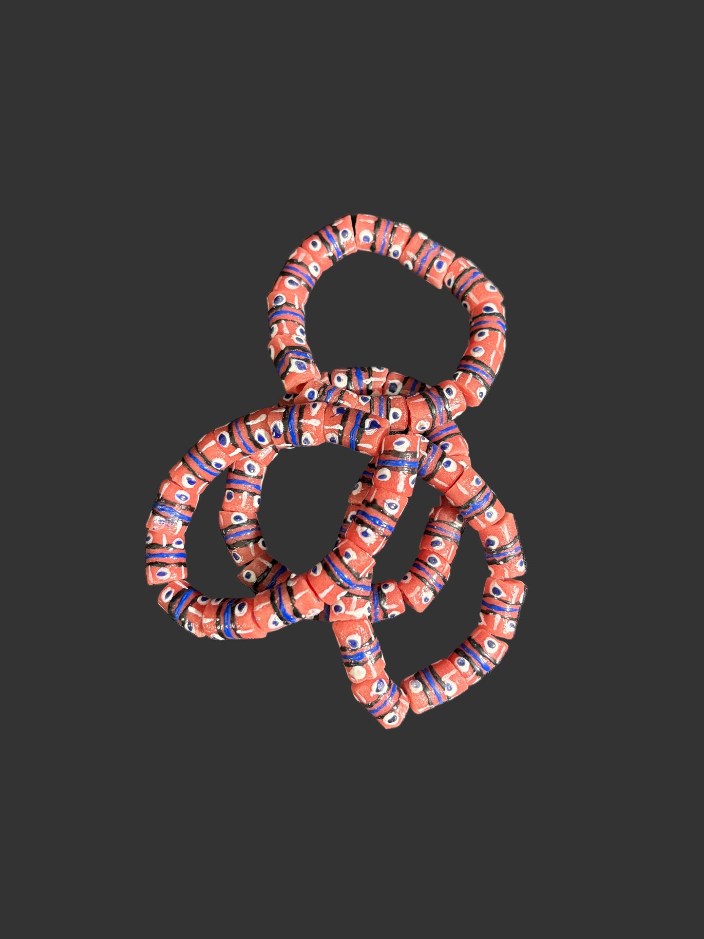 SALE - Hand Painted Glass Bracelet