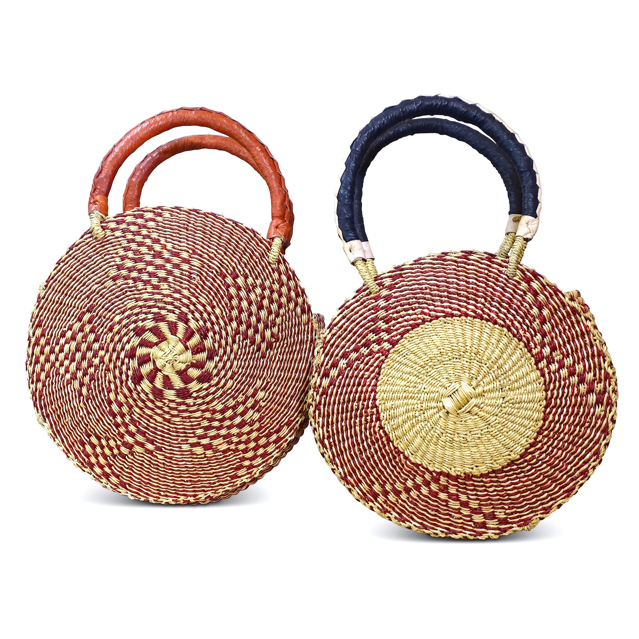 Trendy Handwoven Raffia Palm Round Sling Bag | Buy on Kalantir.com