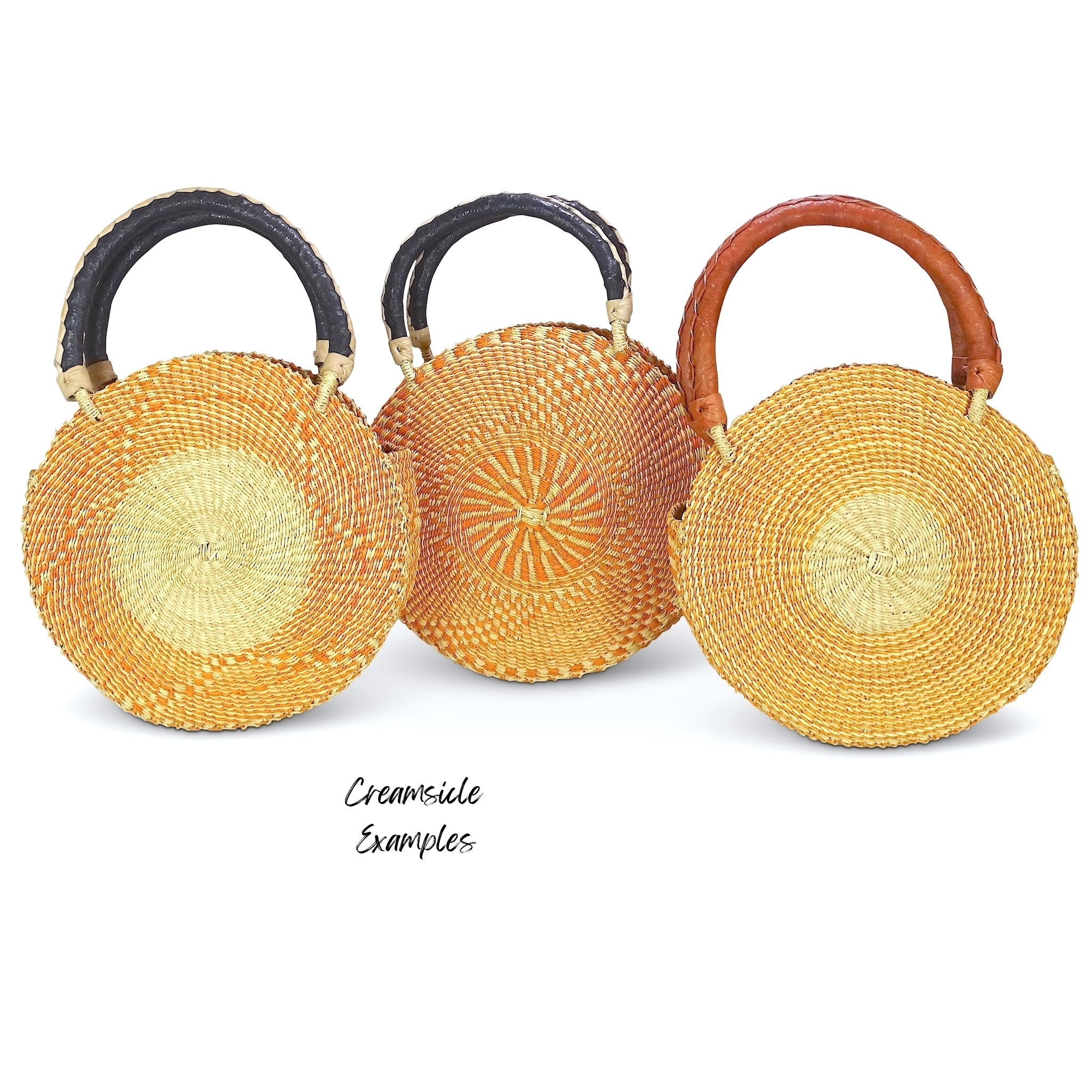 Circular woven bag on sale