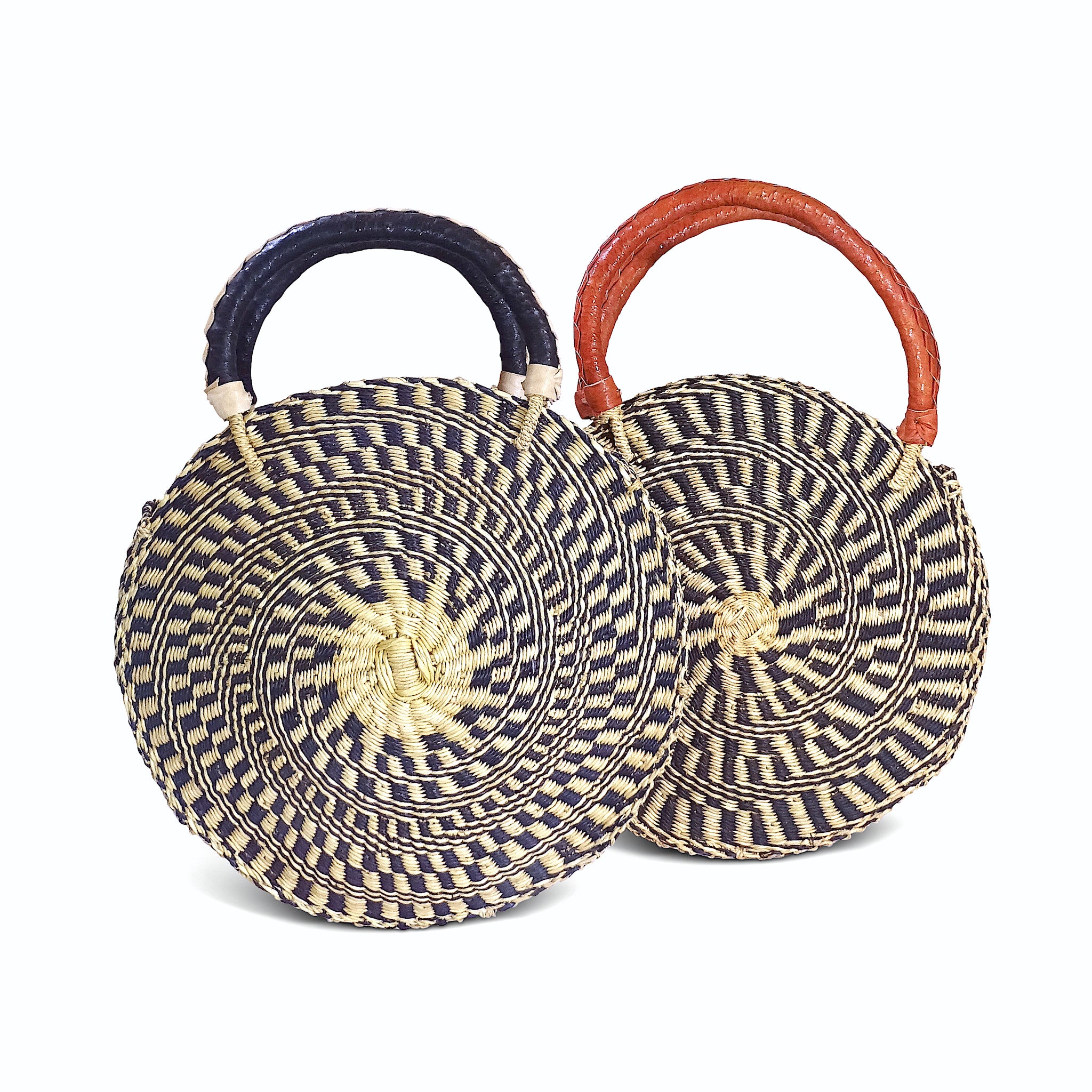 Round Rattan Woven Crossbody Bag Purse Boho Leather Strap Basket  Cottagecore | eBay