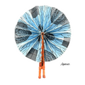 African Fabric Fan - Aqueous (Zero Waste Wovens 🌿)